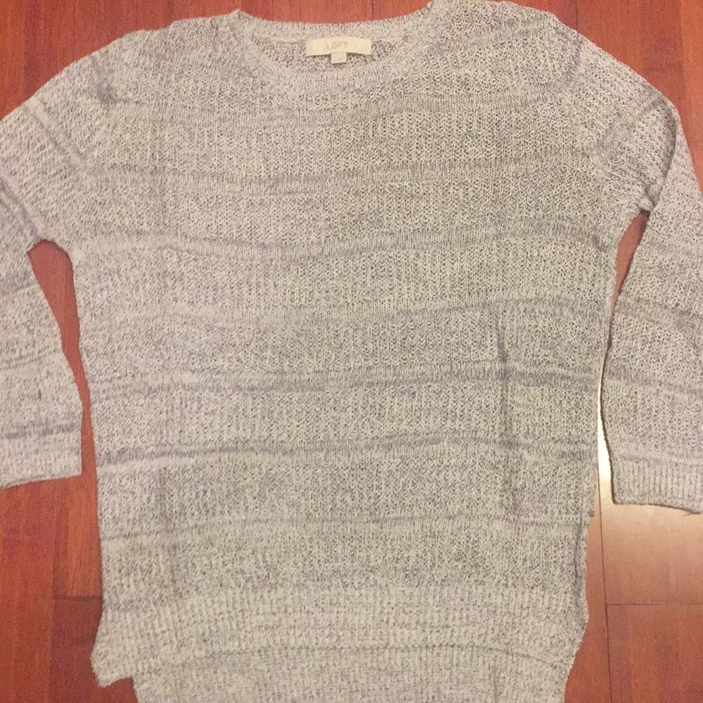 Loft blue & white sweater long sleeve size S